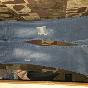 Women's Blue Distressed Jeans